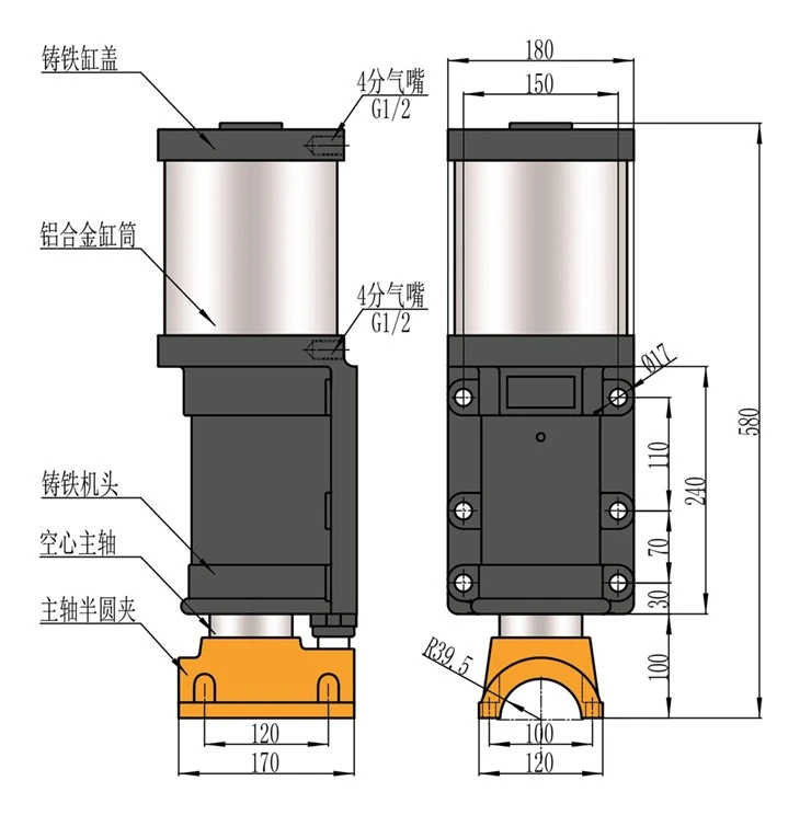 QG160-120 Pneumatic Drive Of Spot Welding Machine